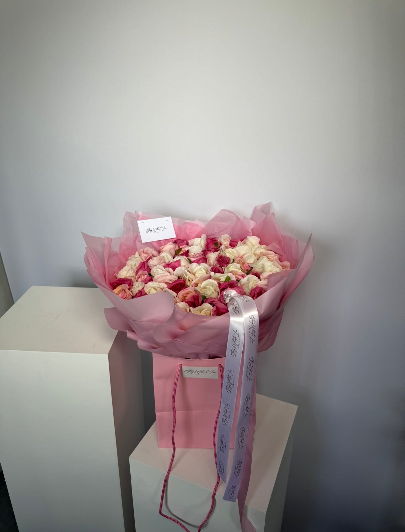 50 Pink & White Rosa