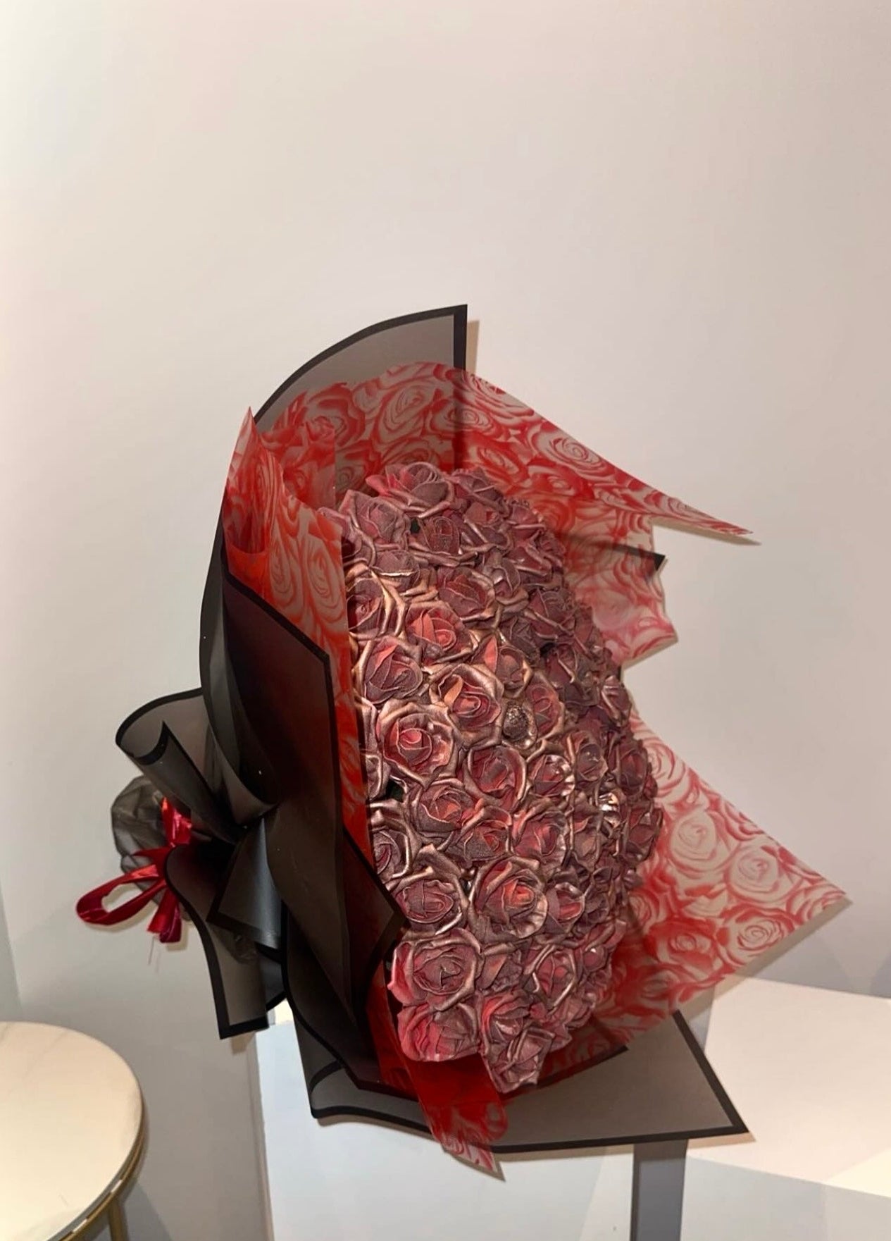 100 Rose Gold Red Foam Rosa